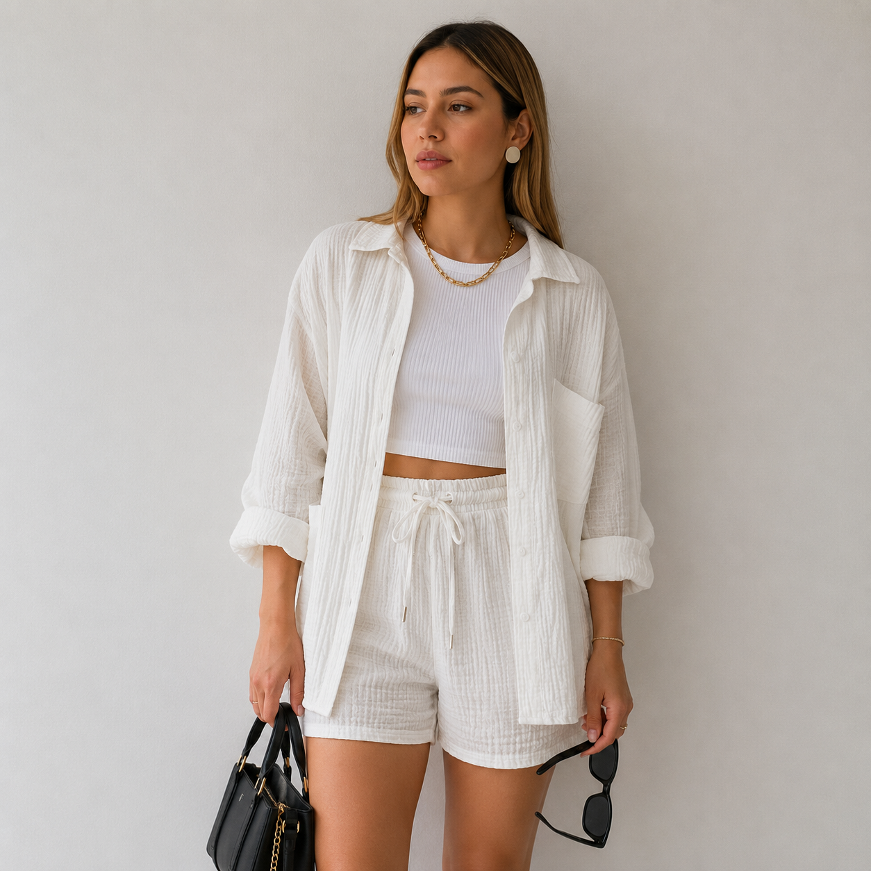 Chemise & Short Confort Chic